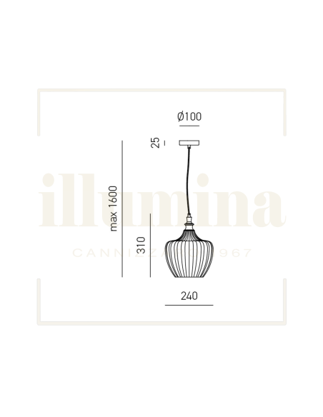 SOSPENSIONE CLEOFE 10 AMBRA
