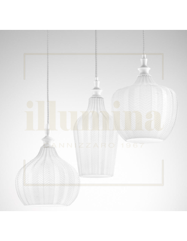 COMPOSIZIONE CLEOFE X 3 BIANCO OPACO