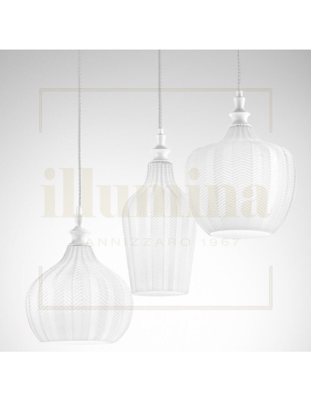 COMPOSIZIONE CLEOFE X 3 BIANCO OPACO