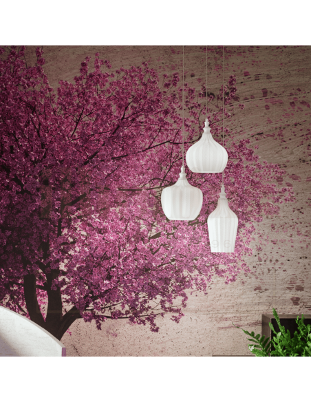 COMPOSIZIONE CLEOFE X 3 BIANCO OPACO