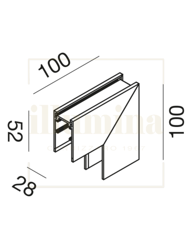 ANGOLO MECCANICO PARETE/SOFFITTO PER BINARIO GBIGSN2