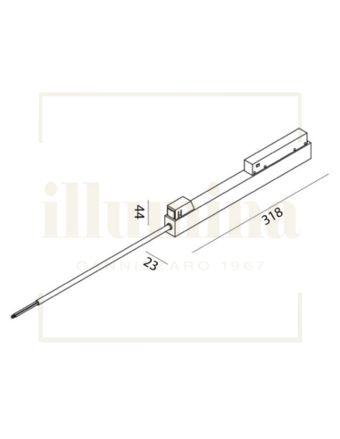 ALIMENTATORE AD INCASTRO 100W GBITR1 PER BINARIO MAGNETICO