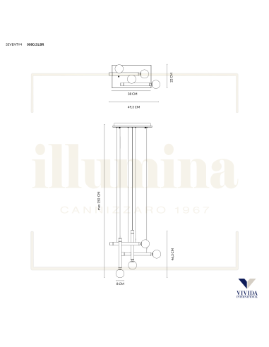 SOSPENSIONE SEVENTY 4 LUCI