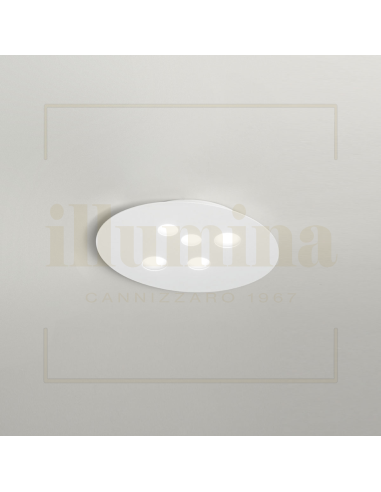 PLAFONIERA LUNA P/M BIANCO