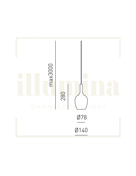 SOSPENSIONE OFELIA S/10 MINI CROMO