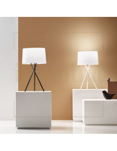 LAMPADA DA TAVOLO ZAIRA BIANCO E NERO