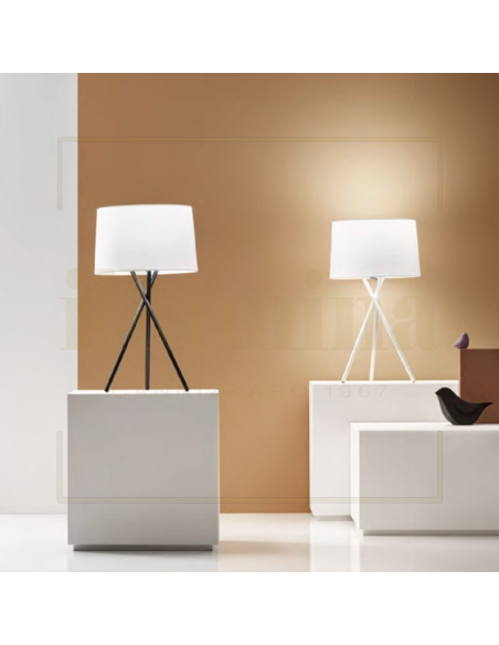 LAMPADA DA TAVOLO ZAIRA BIANCO E NERO