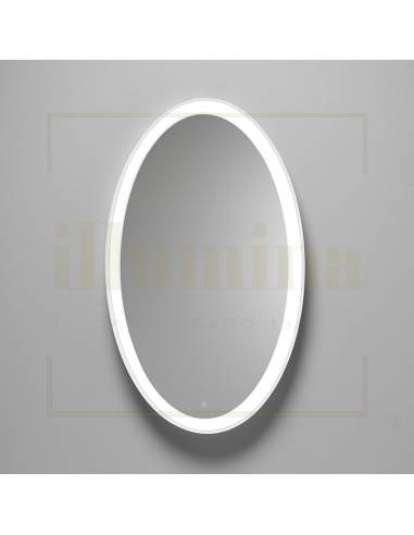 SPECCHIO LIFERING-O 80 BIANCO OVALE