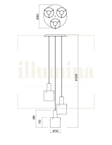 SOSPENSIONE LOU 3XE27