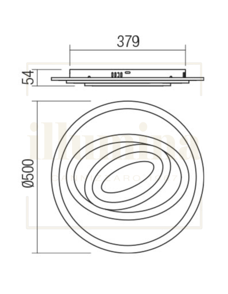 PLAFONIERA STRATOS TONDA 01-2335