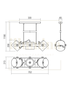 SOSPENSIONE POOH 3XE27 2