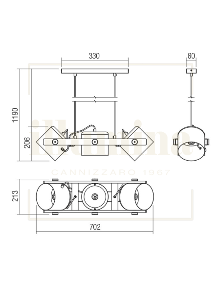 SOSPENSIONE POOH 3XE27