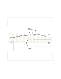 APPLIQUE/PLAFONIERA YUNO BRONZO 01-2964 2