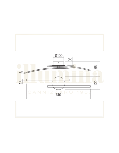APPLIQUE/PLAFONIERA YUNO BRONZO 01-2964