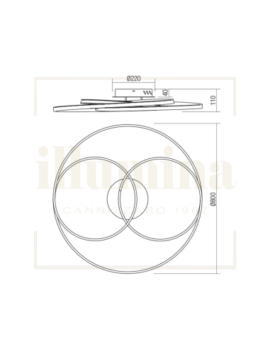 PLAFONIERA CENTRIX BRONZO 01-2974