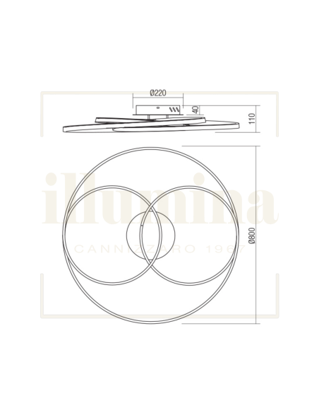 PLAFONIERA CENTRIX BRONZO 01-2974
