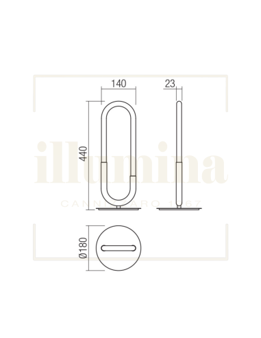 LAMPADA DA TAVOLO LITIUM NERO