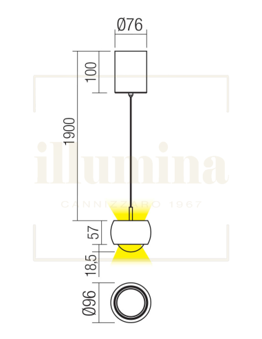 SOSPENSIONE AVES ORO