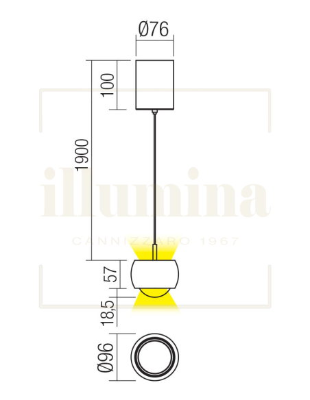 SOSPENSIONE AVES ORO