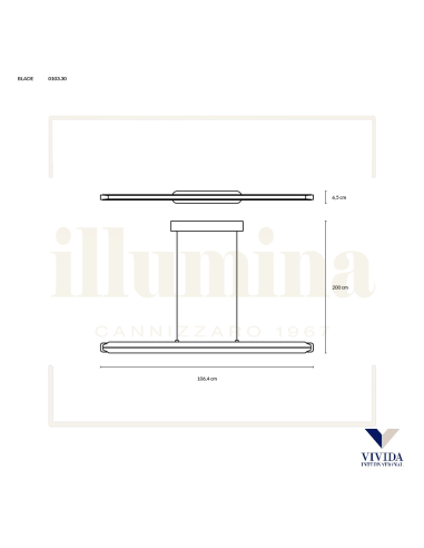 SOSPENSIONE BLADE NERO+ORO